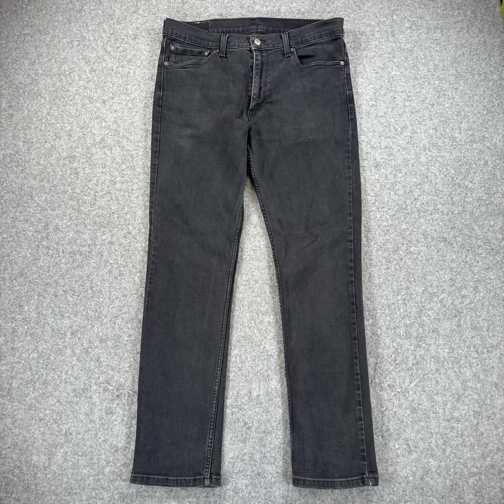 Levi's 511 Slim Fit Mens Black Denim Jeans Stretch W36 L32 PC9-04511-5382